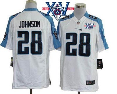 Jerseys Factory Cheap Nike Titans #28 Chris Johnson White With 1