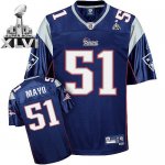 Jerseys Factory Cheap Patriots #51 Jerod Mayo Dark Blue Super Bo
