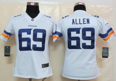 Jerseys Factory Cheap Nike Vikings #69 Jared Allen White Women's