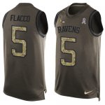 Jerseys Factory Cheap Nike Ravens #5 Joe Flacco Green Men's Stit