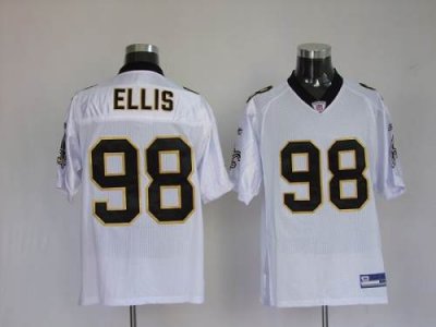 Jerseys Factory Cheap Saints #98 Sedrick Ellis White Stitched NF