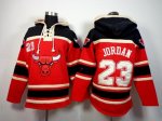 Jerseys Factory Cheap Bulls #23 Michael Jordan Red Sawyer Hooded