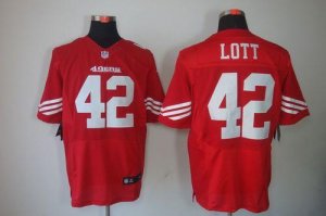Jerseys Factory Cheap Nike 49ers #42 Ronnie Lott Red Team Color