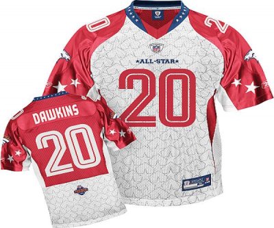 Jerseys Factory Cheap Broncos #20 Brian Dawkins Red 2010 Pro Bow