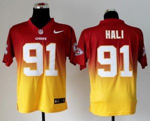 Jerseys Factory Cheap Nike Chiefs #91 Tamba Hali Red/Gold Men's