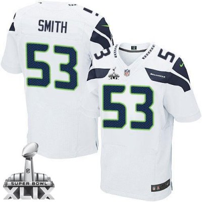 Jerseys Factory Cheap Nike Seahawks #53 Malcolm Smith White Supe