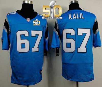 Jerseys Factory Cheap Nike Panthers #67 Ryan Kalil Blue Alternat