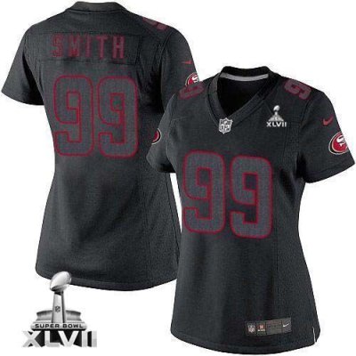 Jerseys Factory Cheap Nike 49ers #99 Aldon Smith Black Impact Su