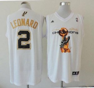 Jerseys Factory Cheap Spurs #2 Kawhi Leonard White 2014 NBA Fina
