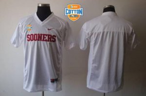 Jerseys Factory Cheap Sooners Blank White AT&T Cotton Bowl Embro