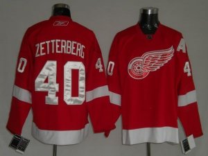 Jerseys Factory Cheap Red Wings #40 Henrik Zetterberg Embroidere