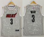 Jerseys Factory Cheap Heat #3 Dwyane Wade Grey City Light Stitch