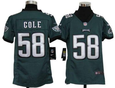 Jerseys Factory Cheap Nike Eagles #58 Trent Cole Midnight Green