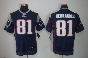 Jerseys Factory Cheap Nike Patriots #81 Aaron Hernandez Navy Blu