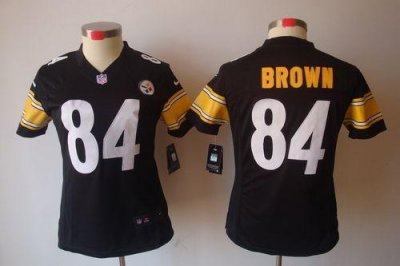 Jerseys Factory Cheap Nike Steelers #84 Antonio Brown Black Team