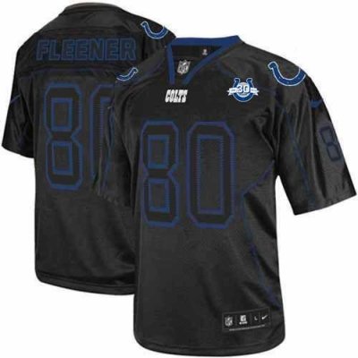 Jerseys Factory Cheap Nike Colts #80 Coby Fleener Lights Out Bla