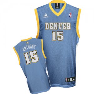 Jerseys Factory Cheap Nuggets #15 Carmelo Anthony Embroidered Ba