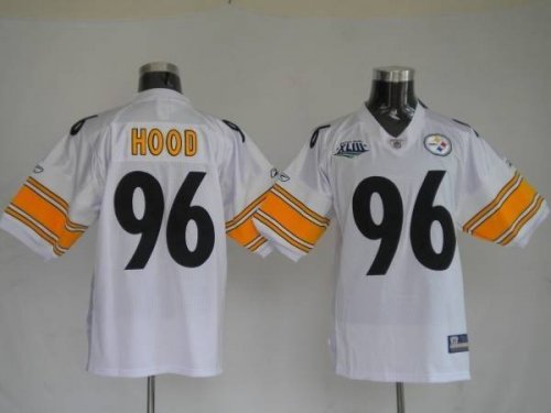 Jerseys Factory Cheap Steelers #96 Evander Hood White Stitched N