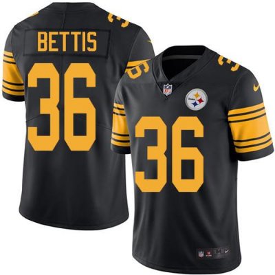 Jerseys Factory Cheap Nike Steelers #36 Jerome Bettis Black Men'