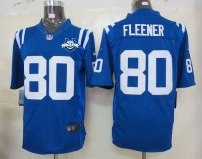 Jerseys Factory Cheap Nike Colts #80 Coby Fleener Royal Blue Tea
