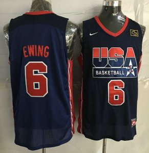 Jerseys Factory Cheap Team USA #6 Patrick Ewing Dark Blue 2012 U