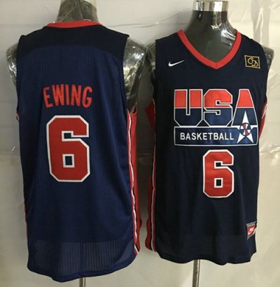 Jerseys Factory Cheap Team USA #6 Patrick Ewing Dark Blue 2012 U