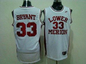 Jerseys Factory Cheap Lakers #33 Kobe Bryant White Lower Merion