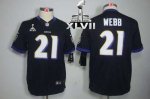 Jerseys Factory Cheap Nike Ravens #21 Lardarius Webb Black Alter