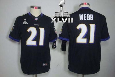 Jerseys Factory Cheap Nike Ravens #21 Lardarius Webb Black Alter