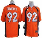 Jerseys Factory Cheap Nike Broncos #92 Elvis Dumervil Orange Tea