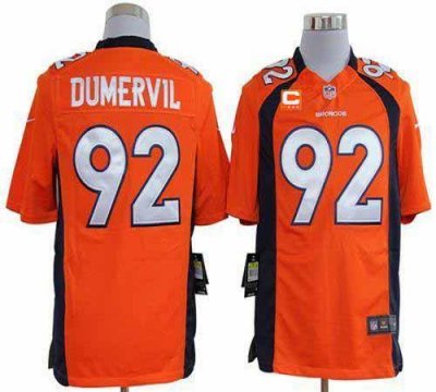 Jerseys Factory Cheap Nike Broncos #92 Elvis Dumervil Orange Tea