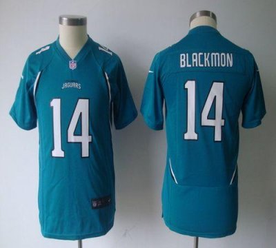 Jerseys Factory Cheap Nike Jaguars #14 Justin Blackmon Teal Gree