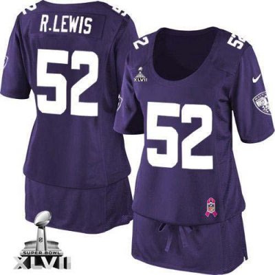 Jerseys Factory Cheap Nike Ravens #52 Ray Lewis Purple Team Colo