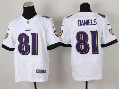 Jerseys Factory Cheap Nike Ravens #81 Owen Daniels White Men's S