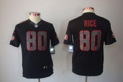 Jerseys Factory Cheap Nike 49ers #80 Jerry Rice Black Impact You