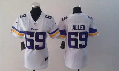 Jerseys Factory Cheap Nike Vikings #69 Jared Allen White Women's