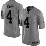 Jerseys Factory Cheap Nike Raiders #4 Derek Carr Gray Men's Stit