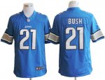 Jerseys Factory Cheap Nike Lions #21 Reggie Bush Blue Team Color