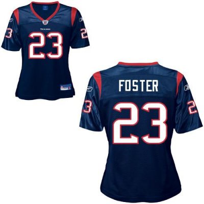 Jerseys Factory Cheap Texans #23 Arian Foster Blue Women's Team