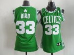 Jerseys Factory Cheap Celtics #33 Larry Bird Green Women's Road