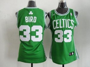 Jerseys Factory Cheap Celtics #33 Larry Bird Green Women's Road