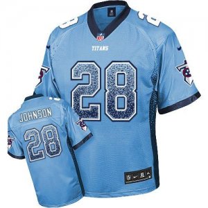 Jerseys Factory Cheap Nike Titans #28 Chris Johnson Light Blue T