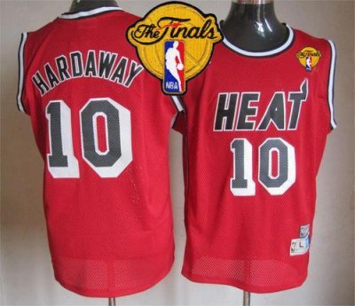 Jerseys Factory Cheap Heat #10 Tim Hardaway Red Finals Patch Thr