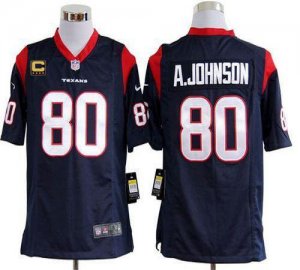Jerseys Factory Cheap Nike Texans #80 Andre Johnson Navy Blue Te