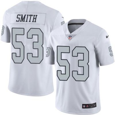 Jerseys Factory Cheap Nike Raiders #53 Malcolm Smith White Men's
