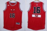Jerseys Factory Cheap Bulls #16 Pau Gasol Red 2014-15 Christmas