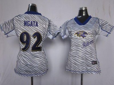 Jerseys Factory Cheap Nike Ravens #92 Haloti Ngata Zebra Women's
