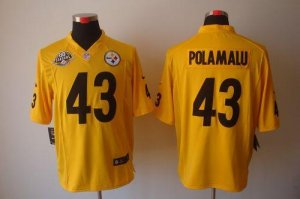 Jerseys Factory Cheap Nike Steelers #43 Troy Polamalu Gold With