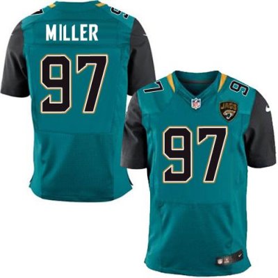 Jerseys Factory Cheap Nike Jaguars #97 Roy Miller Teal Green Tea
