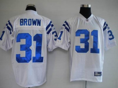 Jerseys Factory Cheap Colts #31 Donald Brown White Stitched NFL